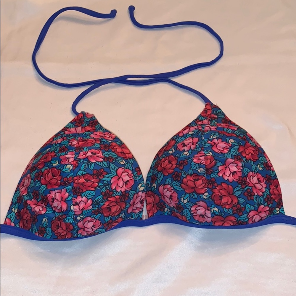 Floral bikini triangle top